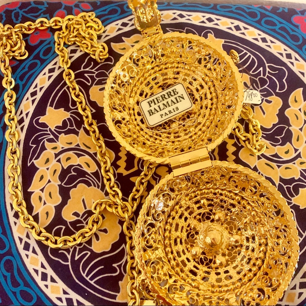PIERRE BALMAIN VINTAGE gold metal evening bag - Picture 3 of 5